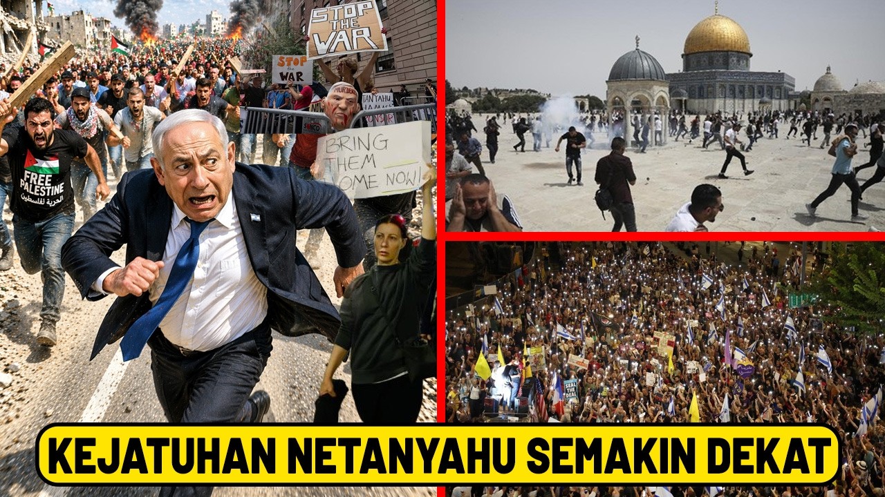 NETANYAHU SEGERA TUMBANG! Demonstarsi Meledak Ke 50 Kota Di Israel